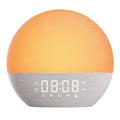 Simulated Sunrise  Sunset Wake-Up Light with Breathing Mode, RGB Ambient Lamp, FM Radio Digital Alarm Clock for Bedside