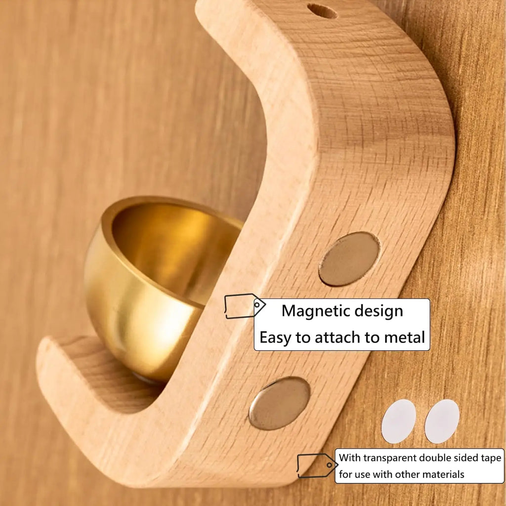 Magnetic Wooden Wind Chime Doorbell with Draft Stopper