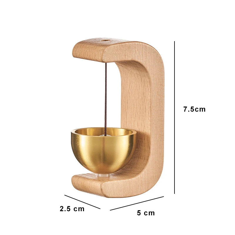 Magnetic Wooden Wind Chime Doorbell with Draft Stopper