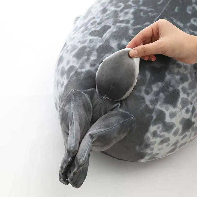 Chubby Seal Plush Throw Pillow – Novelty Stuffed Animal for Kids
