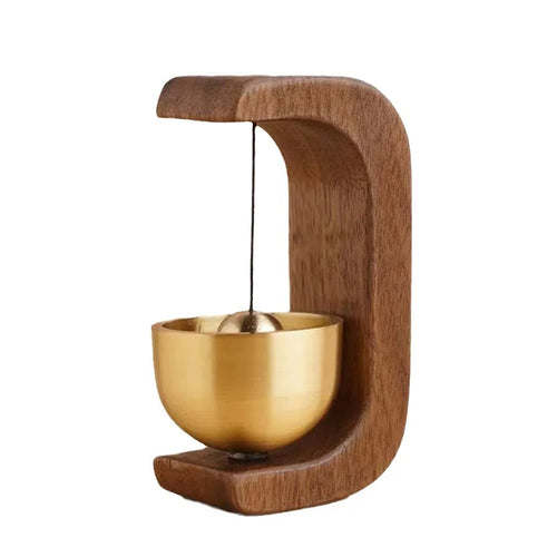 Magnetic Wooden Wind Chime Doorbell with Draft Stopper