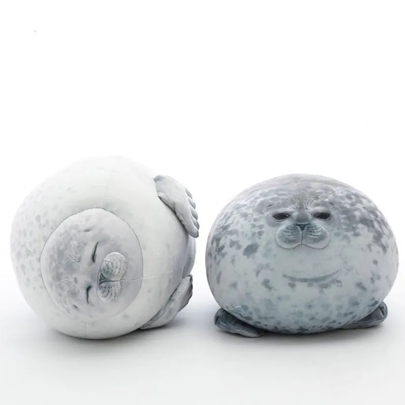 Chubby Seal Plush Throw Pillow – Novelty Stuffed Animal for Kids