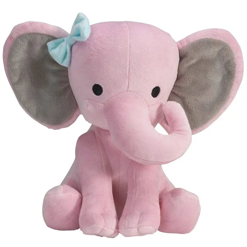 Gray Elephant Plush Pillow – 25cm Soft Stuffed Animal for Baby Room