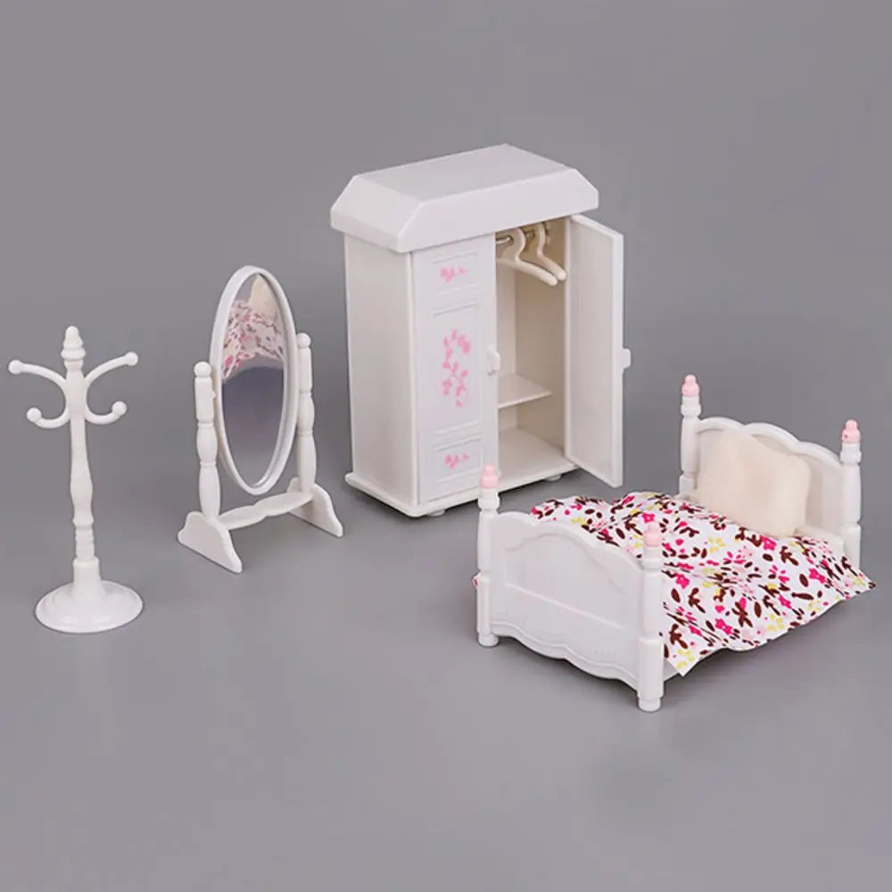 1:12 Dollhouse Furniture Set – Kitchen, Living Room & Bedroom (DIY)