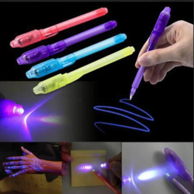 Invisible Ink Spy Pen with UV Light – Secret Message Marker for Kids
