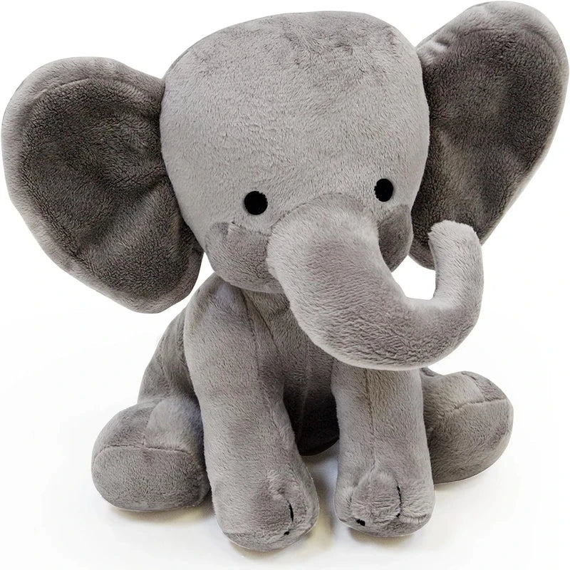 Gray Elephant Plush Pillow – 25cm Soft Stuffed Animal for Baby Room