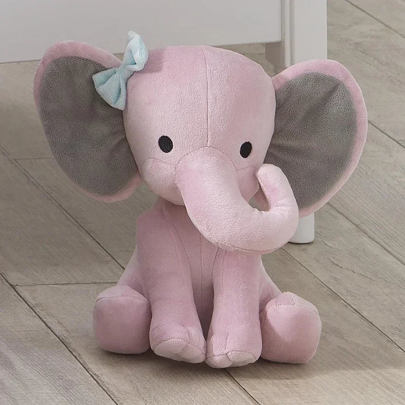 Gray Elephant Plush Pillow – 25cm Soft Stuffed Animal for Baby Room