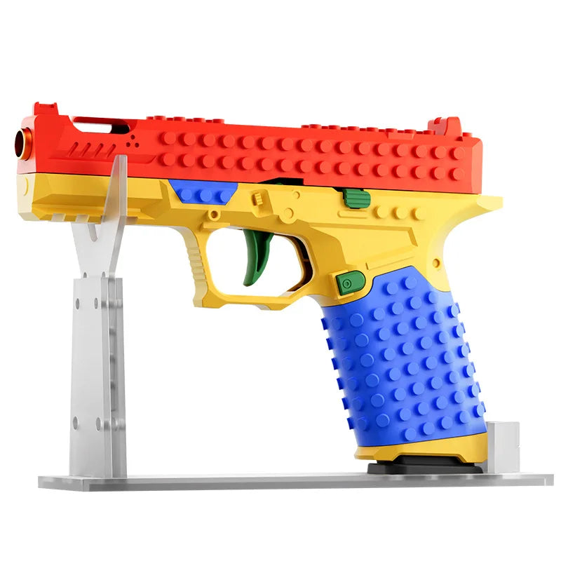Shell-Ejecting Building Block Toy Pistol – Blowback Action for Ages 14+