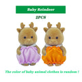 1:12 Miniature Animal Family Dollhouse Set – Rotating Limbs