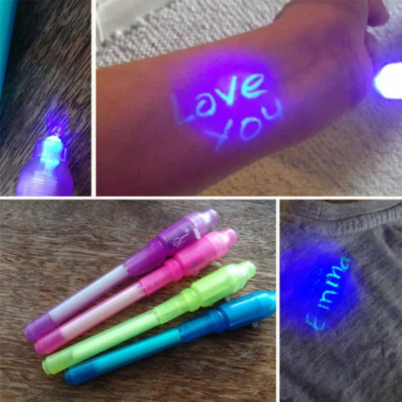 Invisible Ink Spy Pen with UV Light – Secret Message Marker for Kids