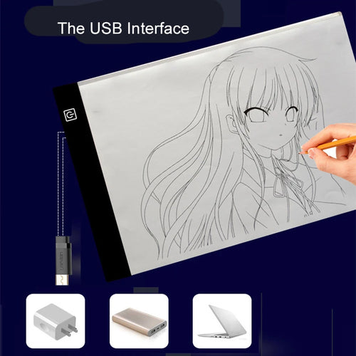 LED Light Drawing Board for Kids – 3-Level Dimmable Tracing Pad
