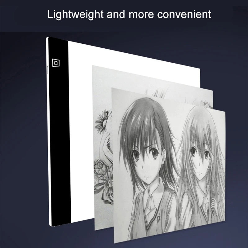 LED Light Drawing Board for Kids – 3-Level Dimmable Tracing Pad