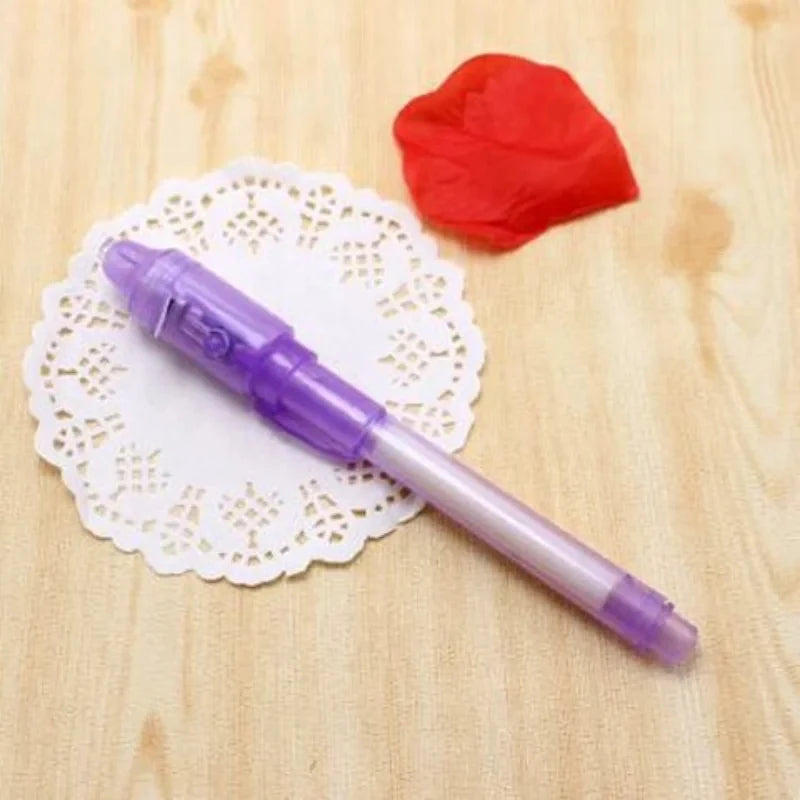 Invisible Ink Spy Pen with UV Light – Secret Message Marker for Kids