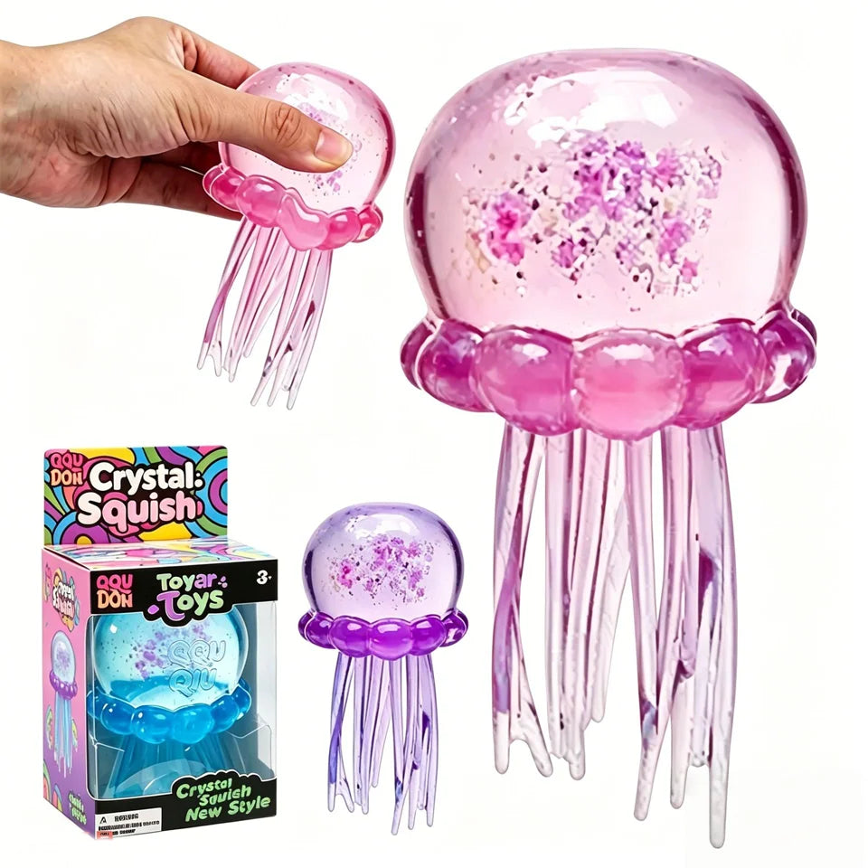Crystal Jellyfish Squeeze Toy – Slow Rebound Stress Relief for Kids