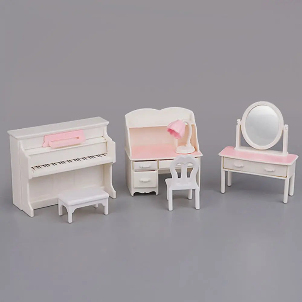 1:12 Dollhouse Furniture Set – Kitchen, Living Room & Bedroom (DIY)