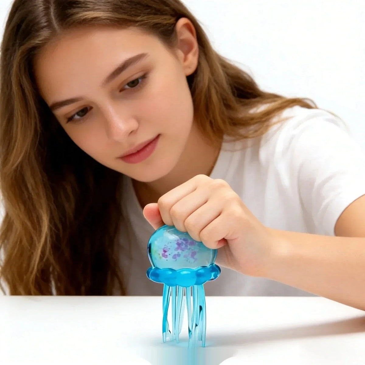 Crystal Jellyfish Squeeze Toy – Slow Rebound Stress Relief for Kids