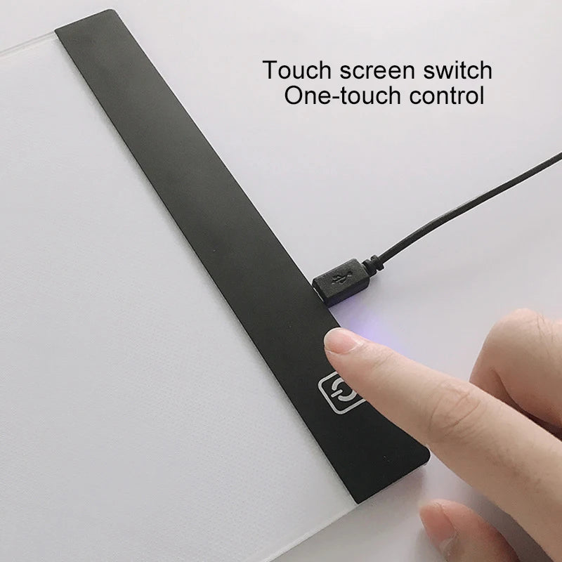 LED Light Drawing Board for Kids – 3-Level Dimmable Tracing Pad
